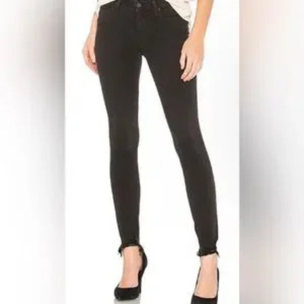 Paige Verdugo Ankle Jeans, Black Silk, Size 27